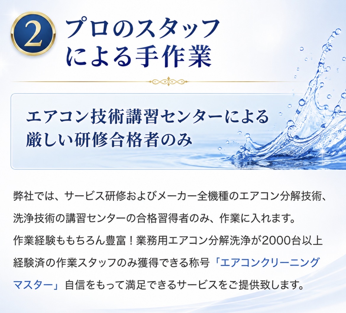 大阪の業務用エアコンクリーニング専門店KYOTA｜研修合格スタッフによる分解洗浄
